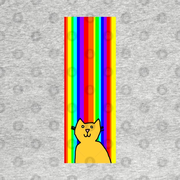 Gold at the end of the Rainbow is a Kitty Cat by ellenhenryart